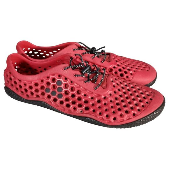 VivoBarefoot Shoes - Vivobarefoot Ultra III Bloom Obsidian Water Shoes EVA Red Womens 41/US 10
